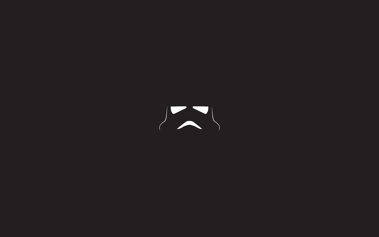 A Black Background With A White Star Wars Logo Background
