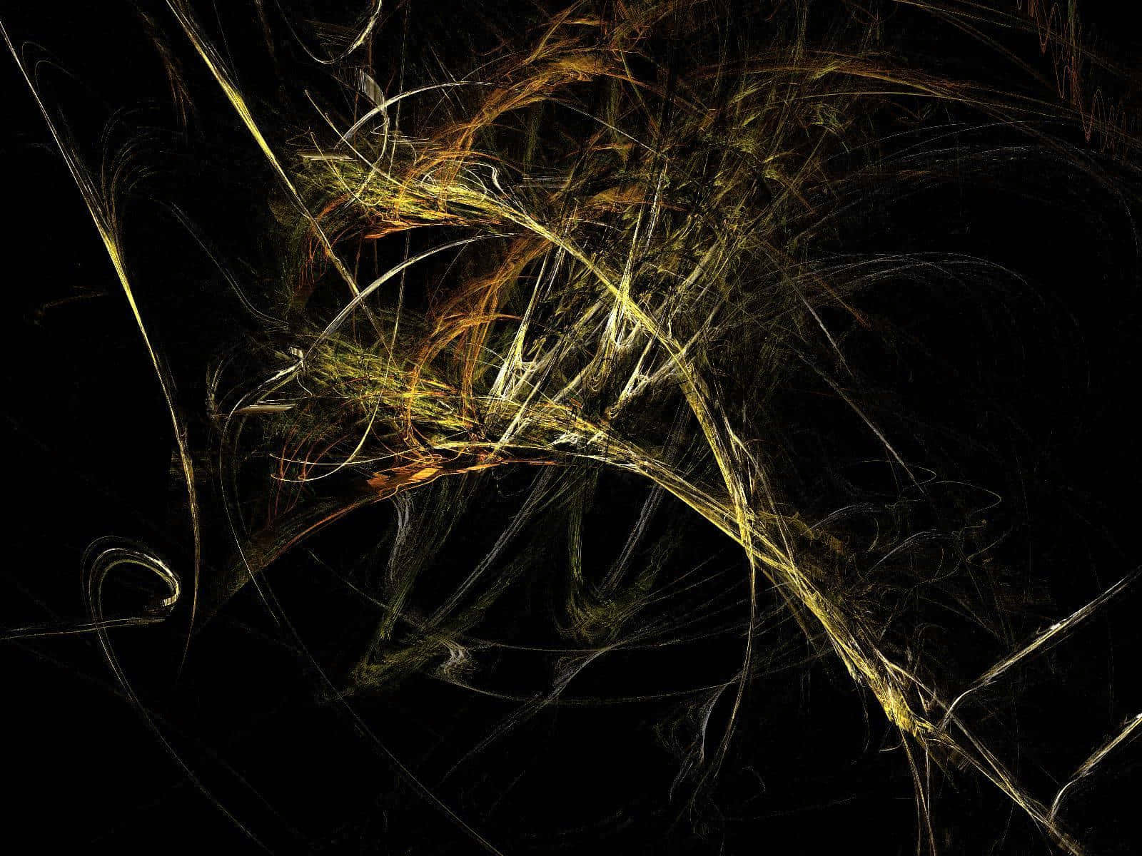 A Black Background With A Yellow And Gold Pattern Background