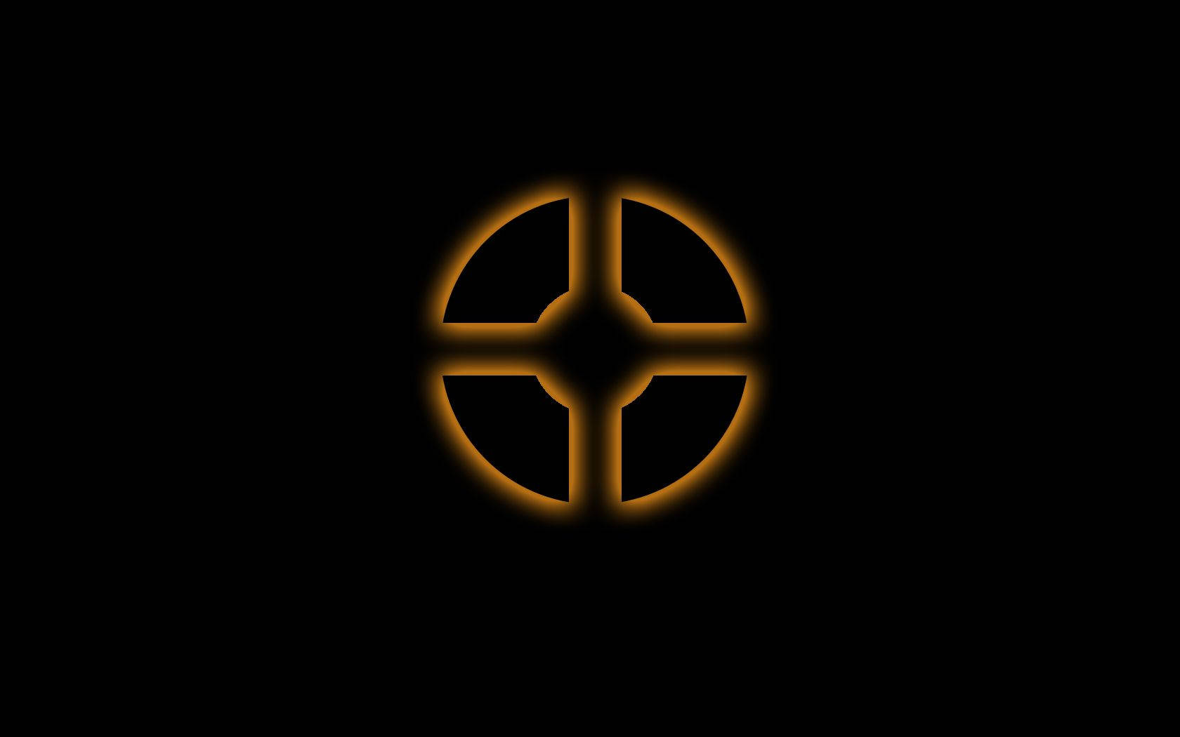 A Black Background With A Yellow Cross Symbol Background