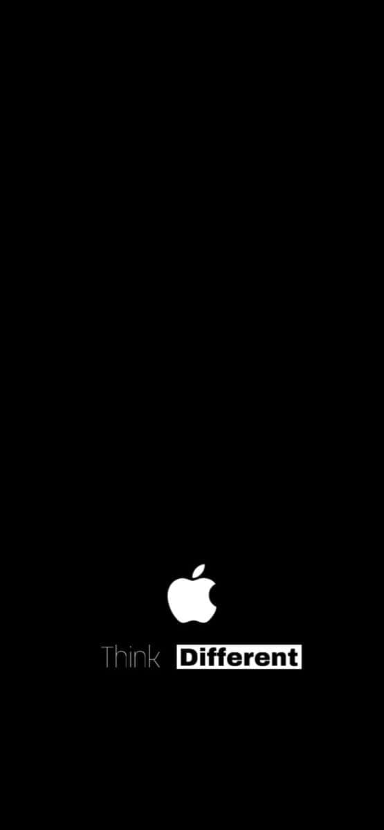 A Black Background With An Apple Logo On It Background