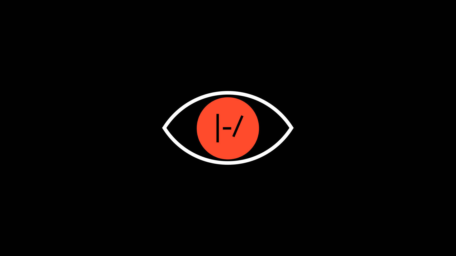 A Black Background With An Eye Logo On It Background