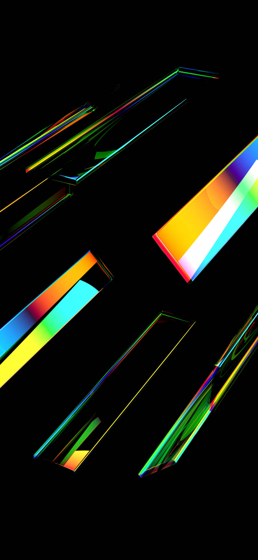 A Black Background With Colorful Lines Background