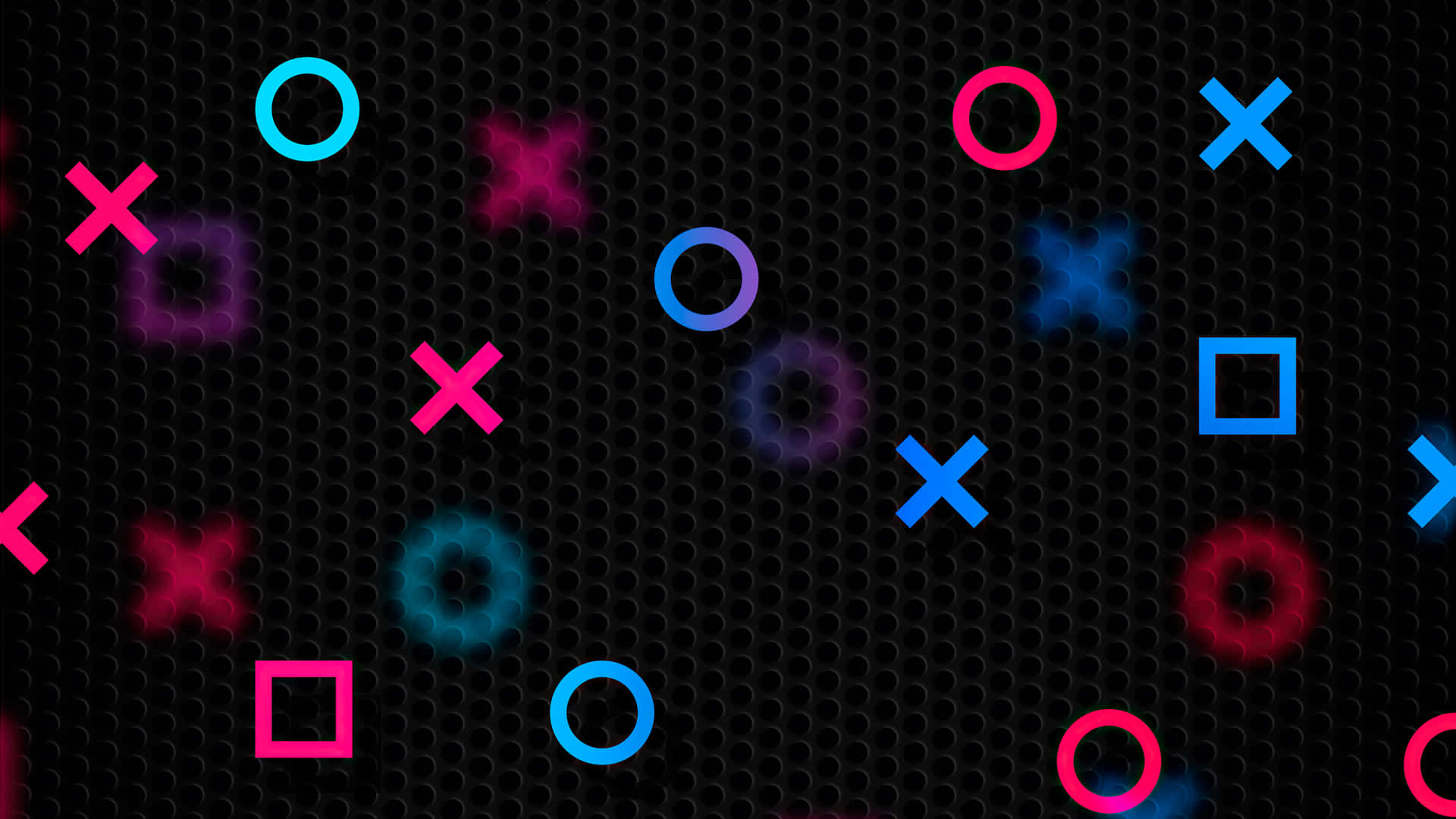 A Black Background With Colorful X's And O's