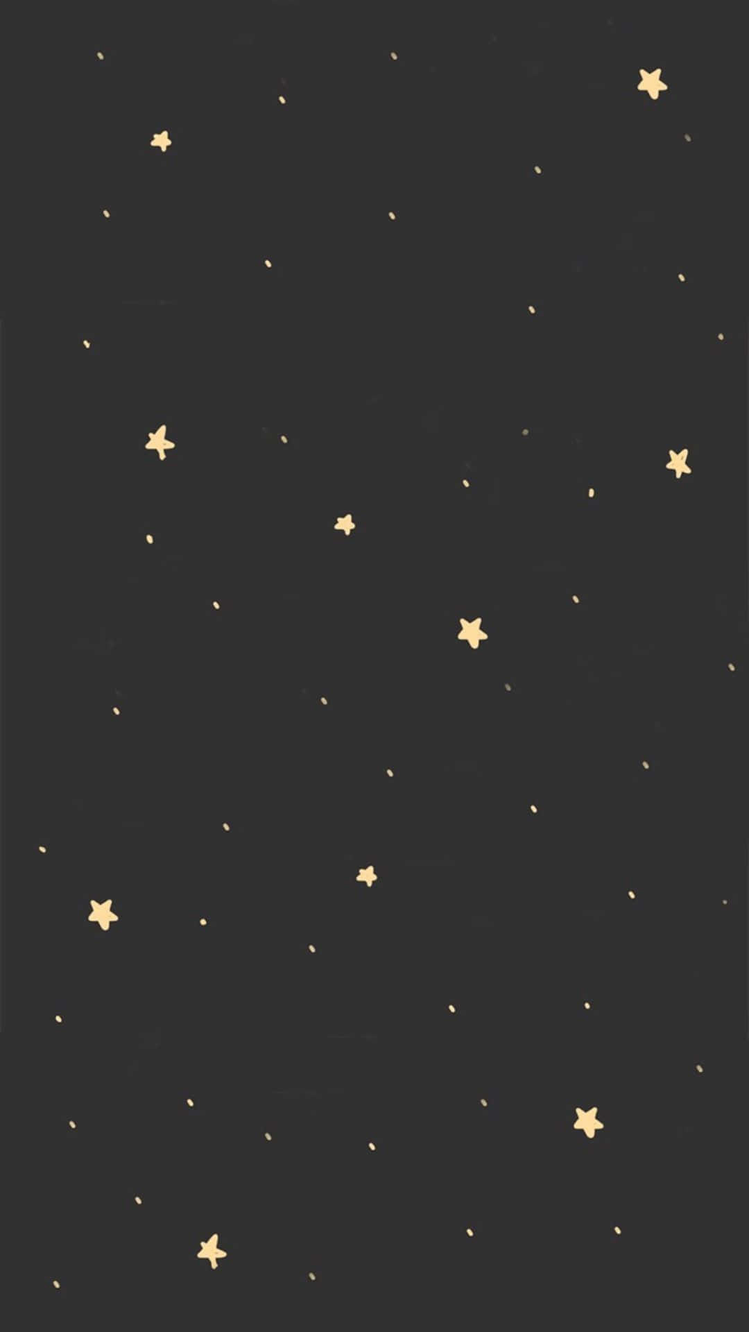 A Black Background With Gold Stars On It Background