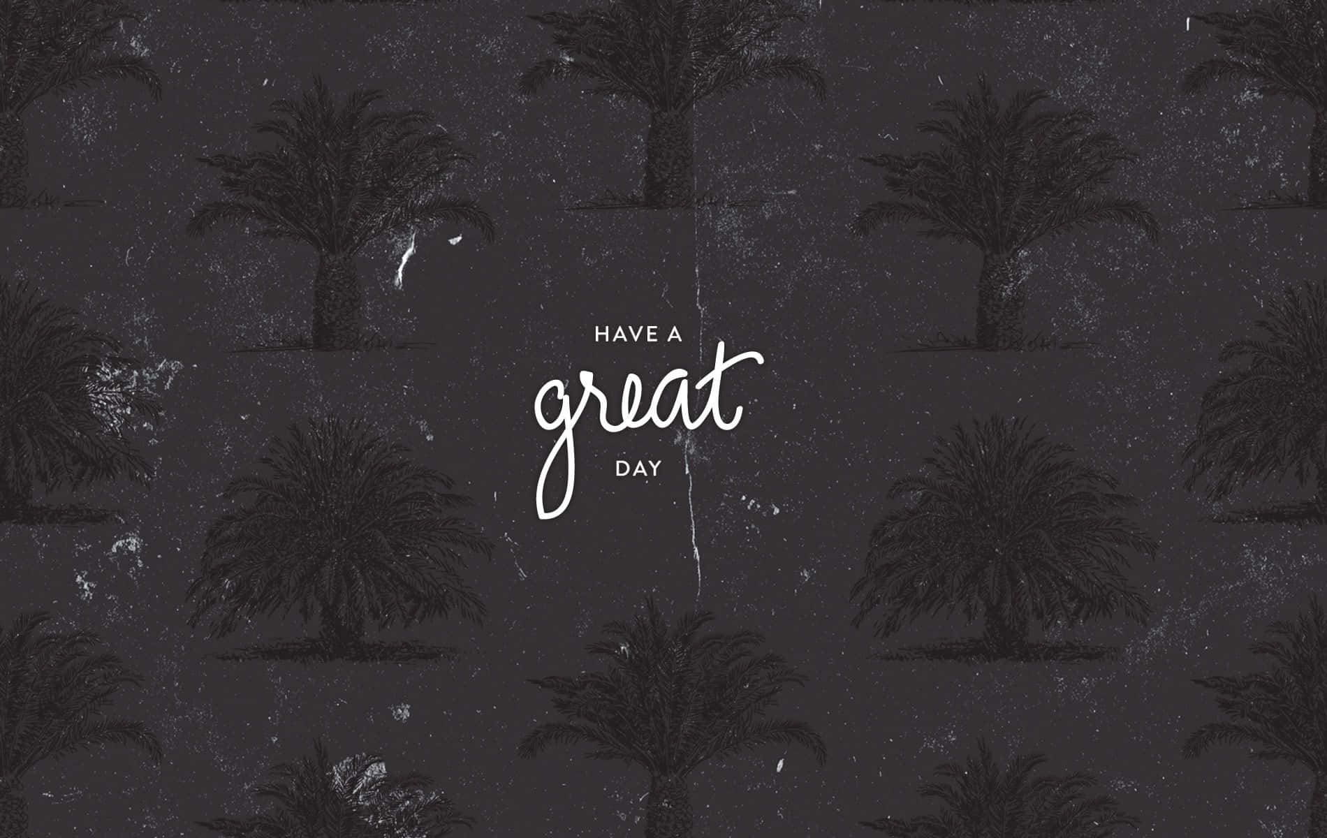 A Black Background With Palm Trees And The Word Grat Background