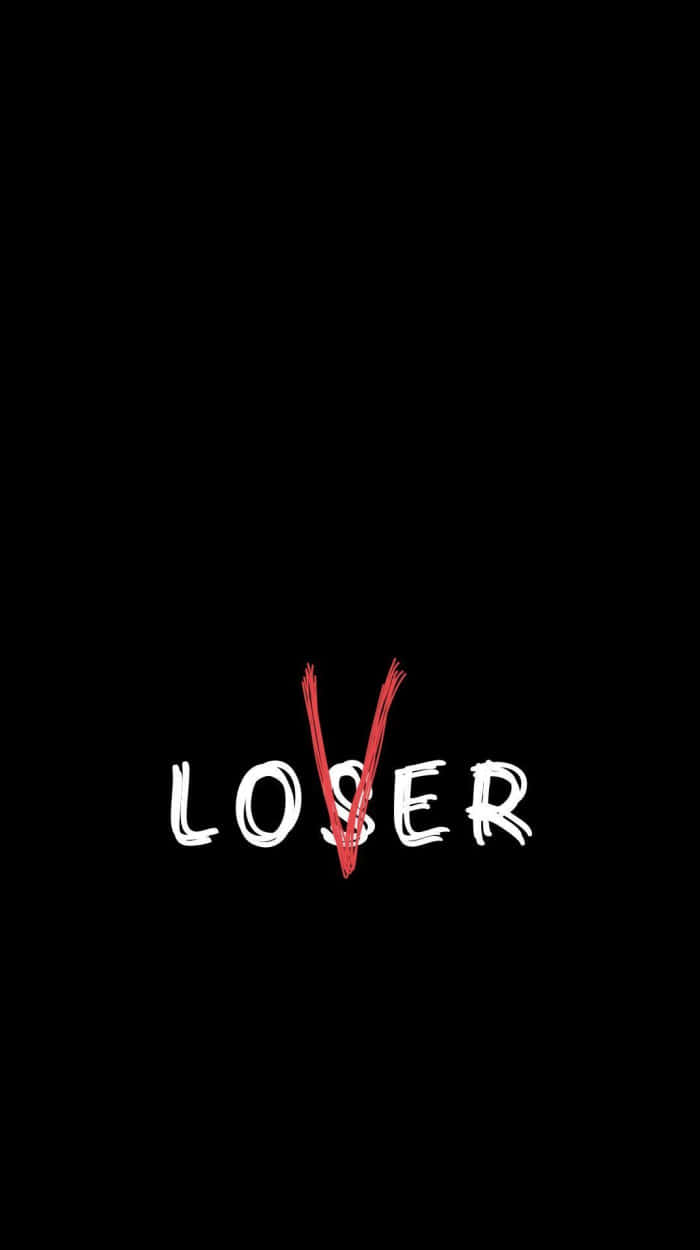 A Black Background With The Word Loser Written On It Background