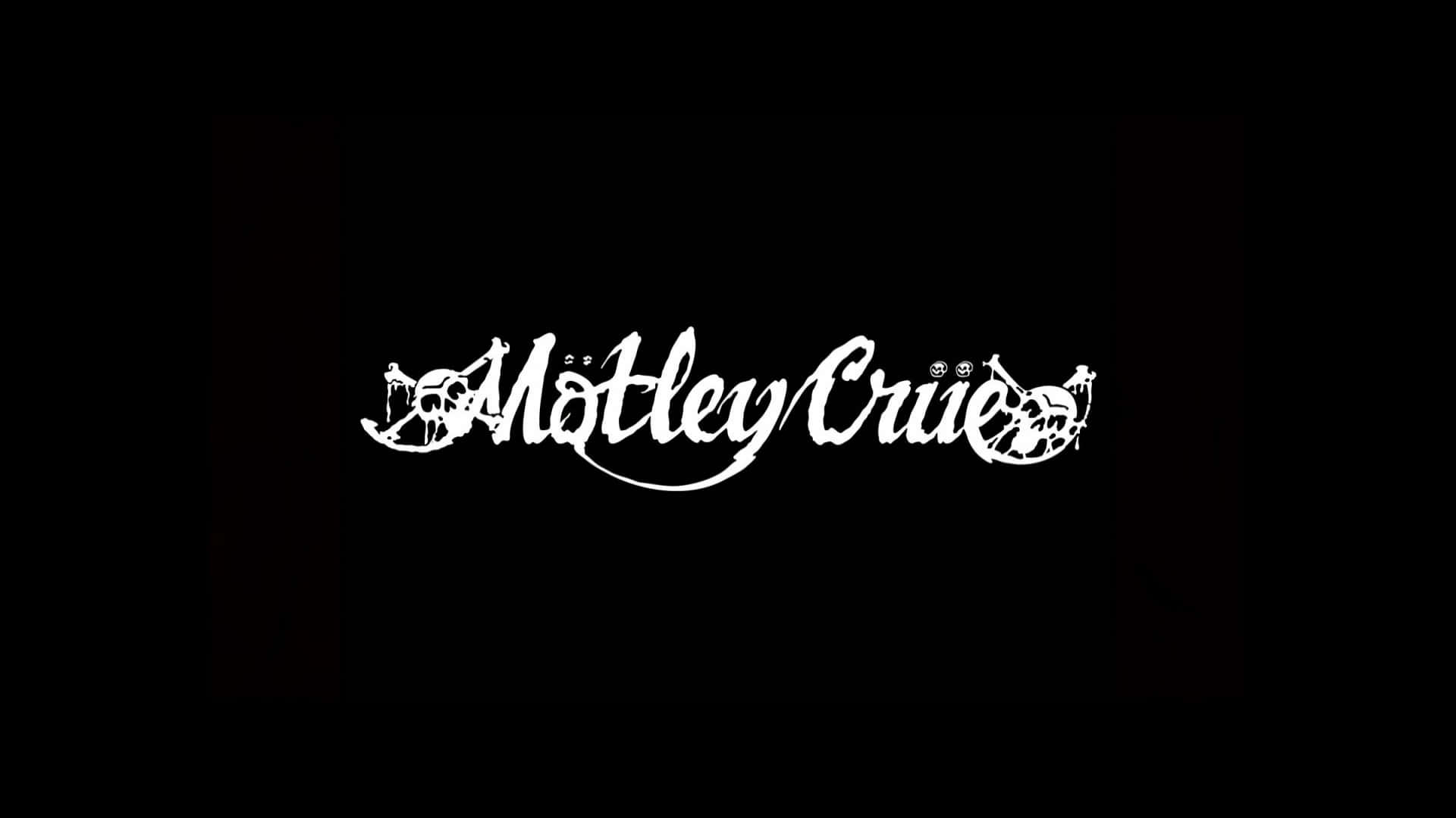 A Black Background With The Words Motley Crue Background