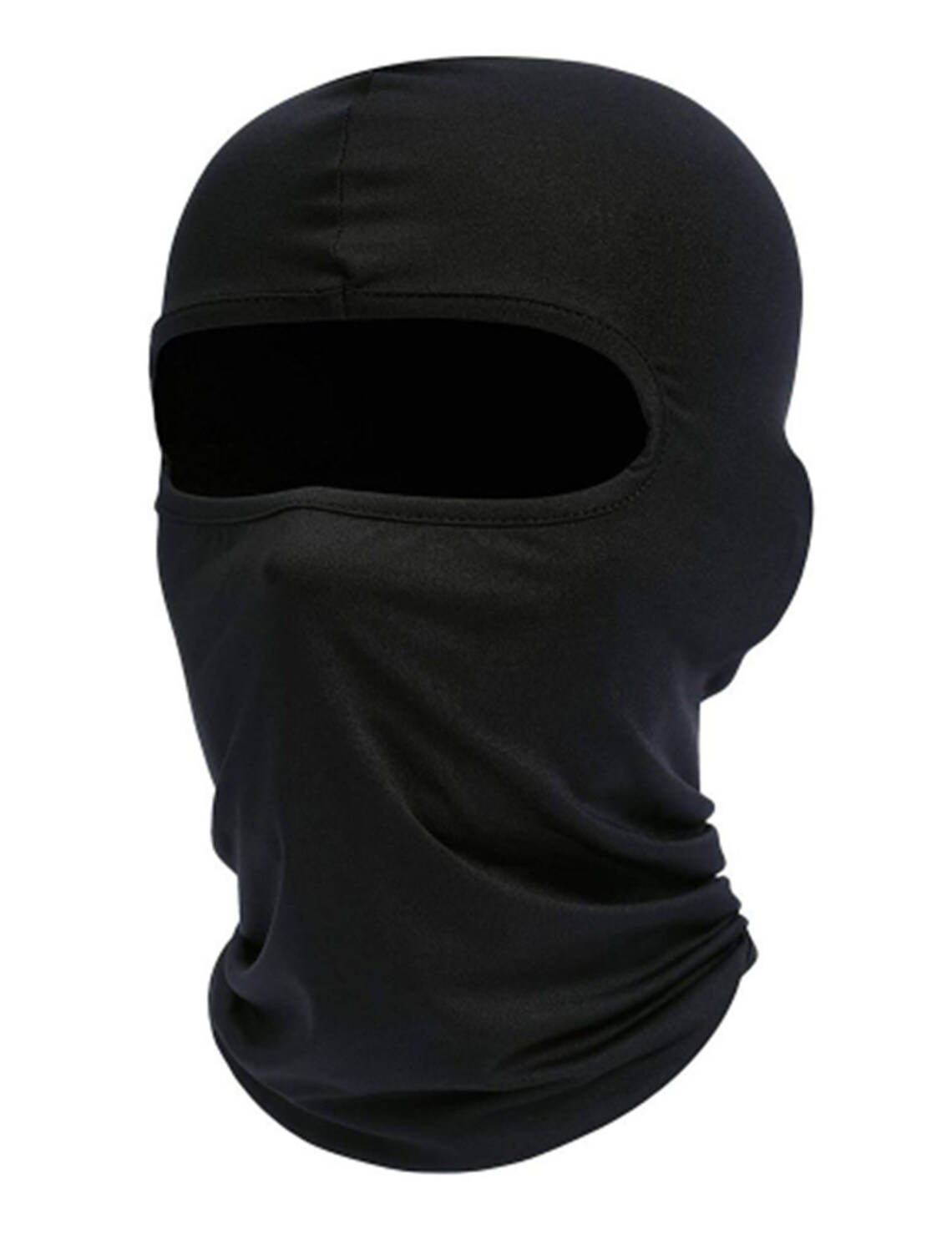 A Black Balaclava With A Black Face Mask Background