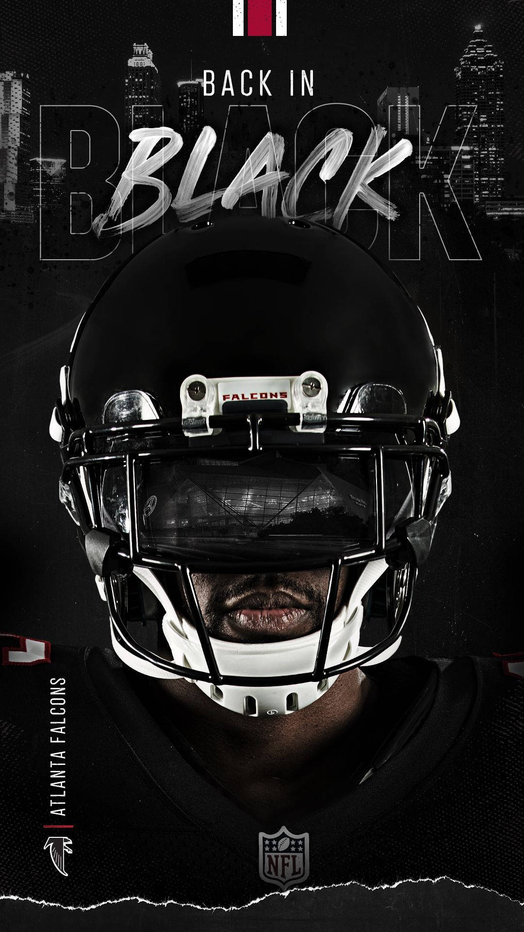 A Black Football Helmet With The Words Back In Black Background