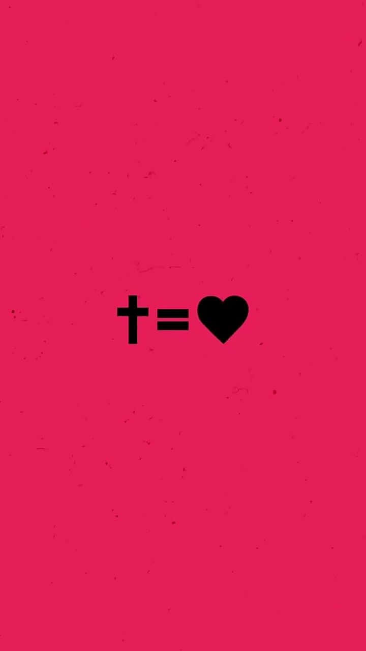 A Black Heart With The Word Love On It Background
