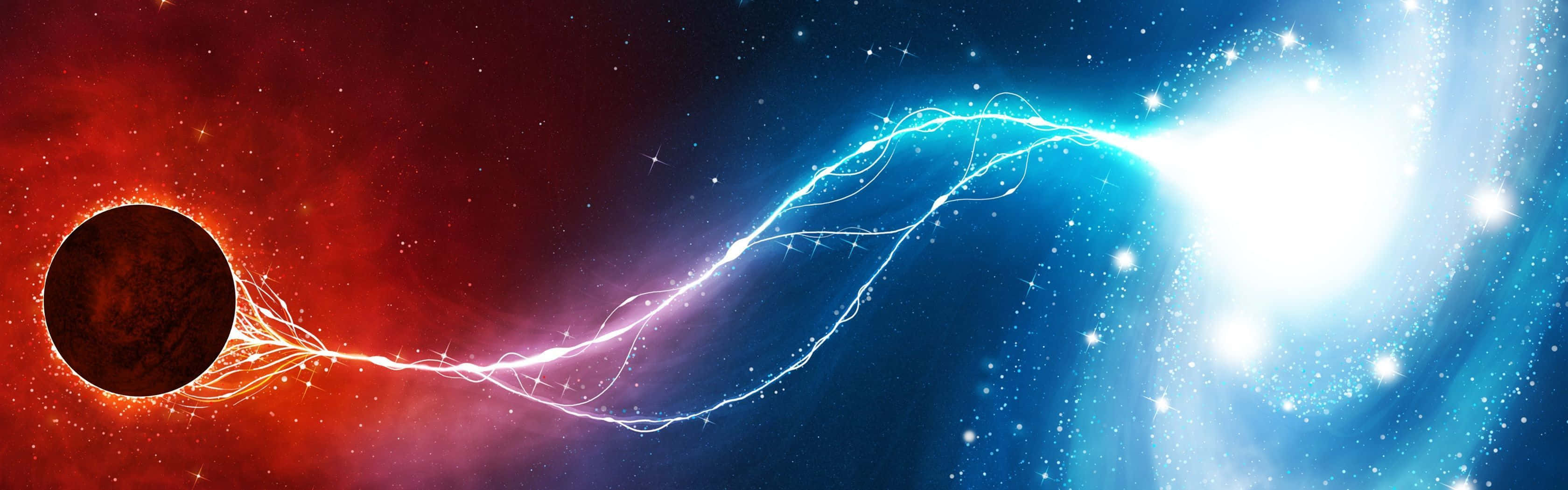 A Black Hole Is Coming Out Of The Space Background