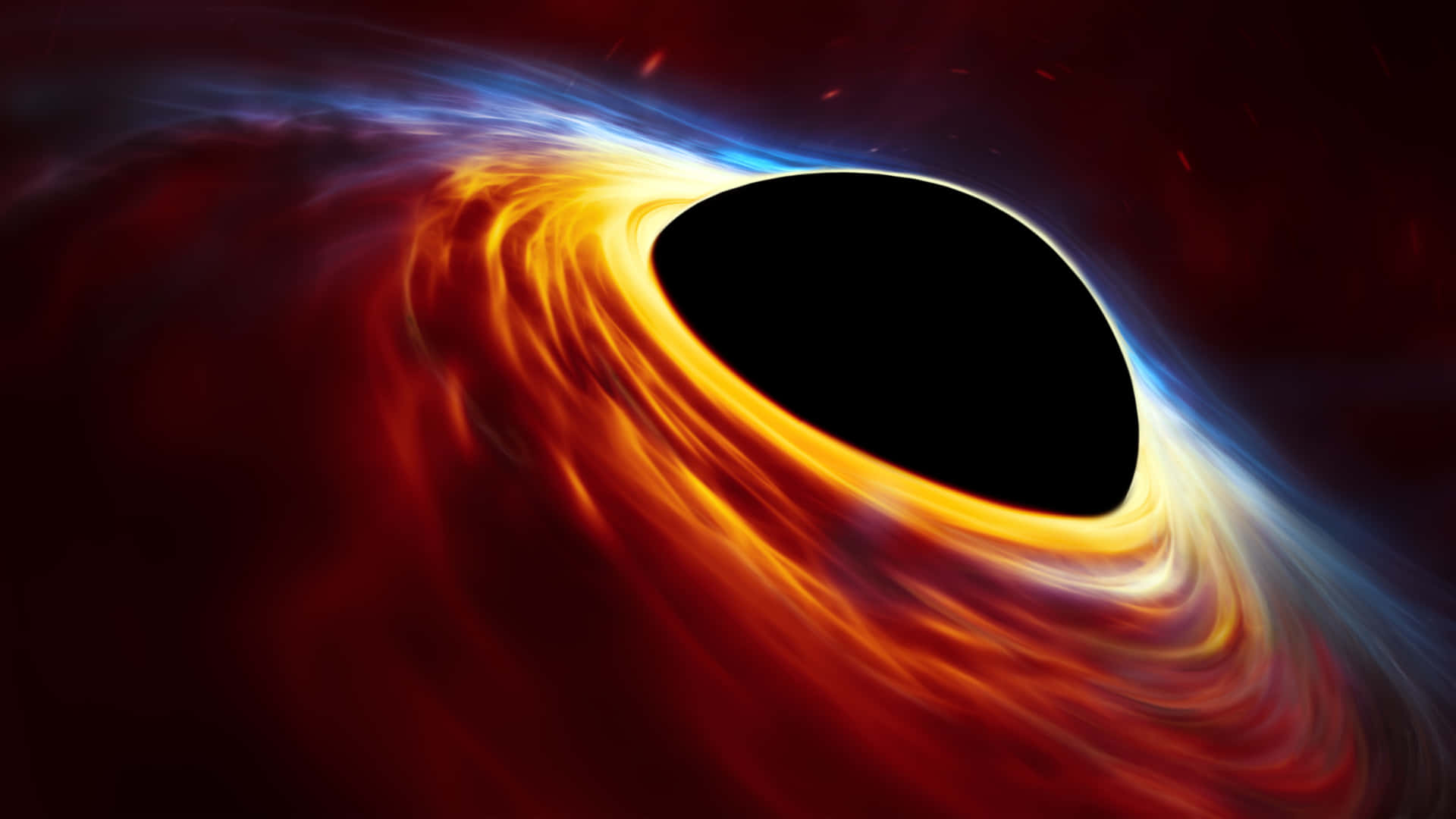 A Black Hole With A Bright Light In The Middle Background