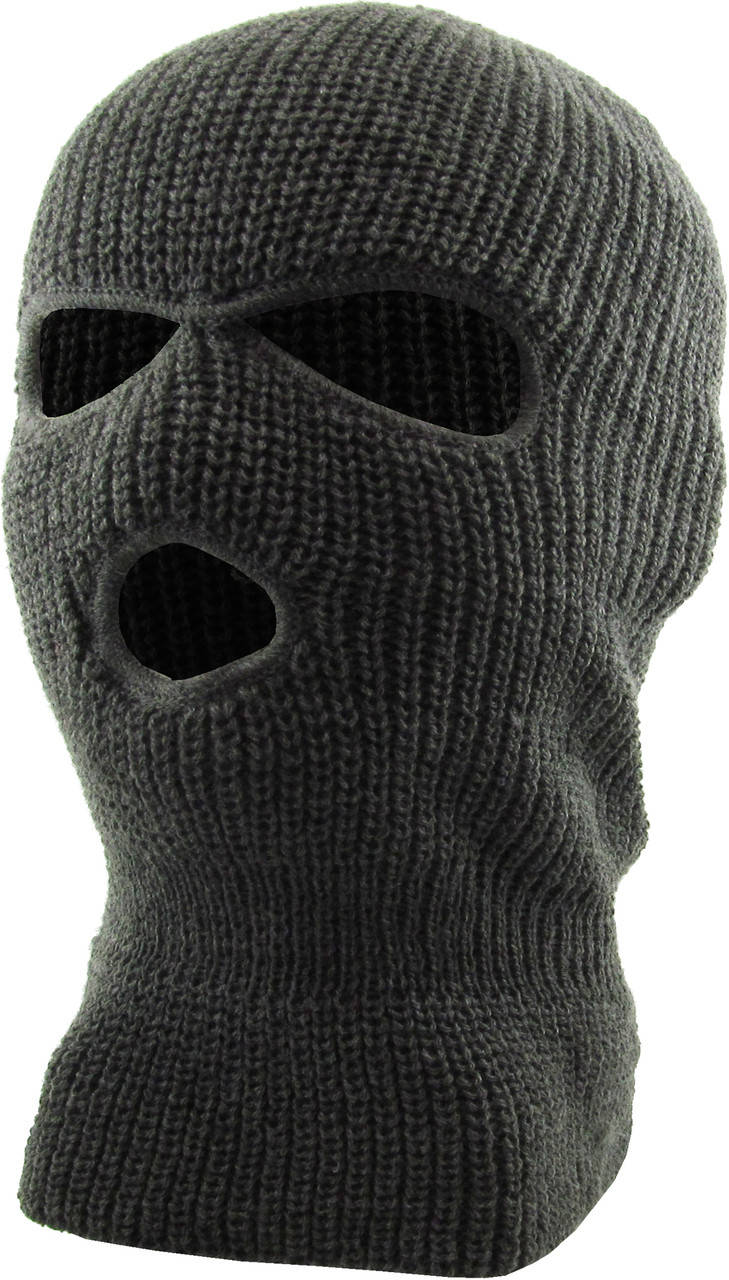 A Black Knitted Ski Mask With A Hole In The Middle Background