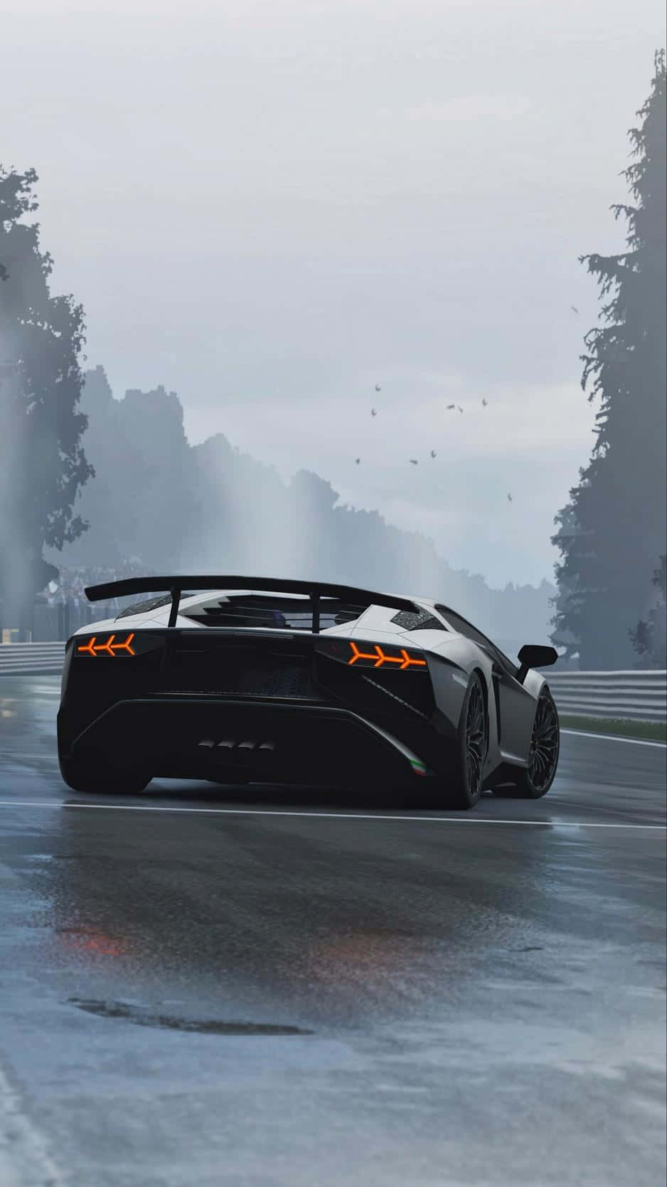 A Black Lamborghini Shines In The Sun, Ready To Hit The Roads In Style Background