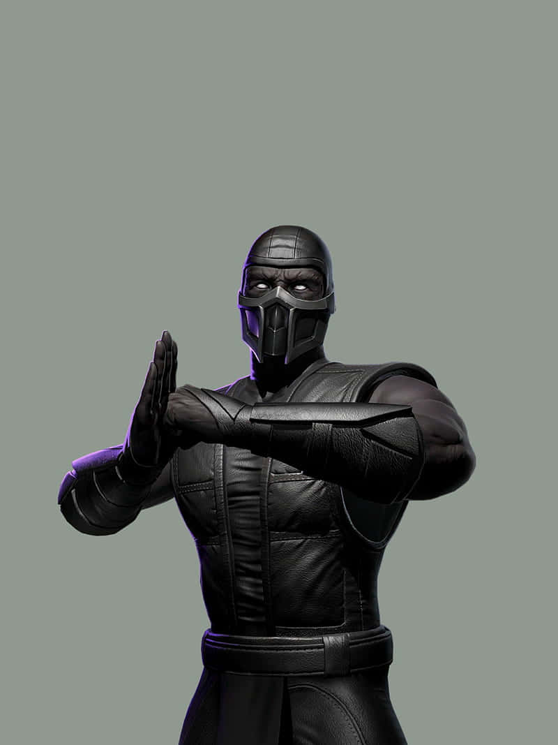 A Black Man In A Leather Outfit Is Making A Gesture Background