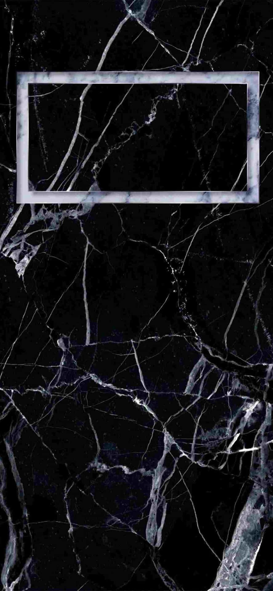 A Black Marble Background With A White Square Background