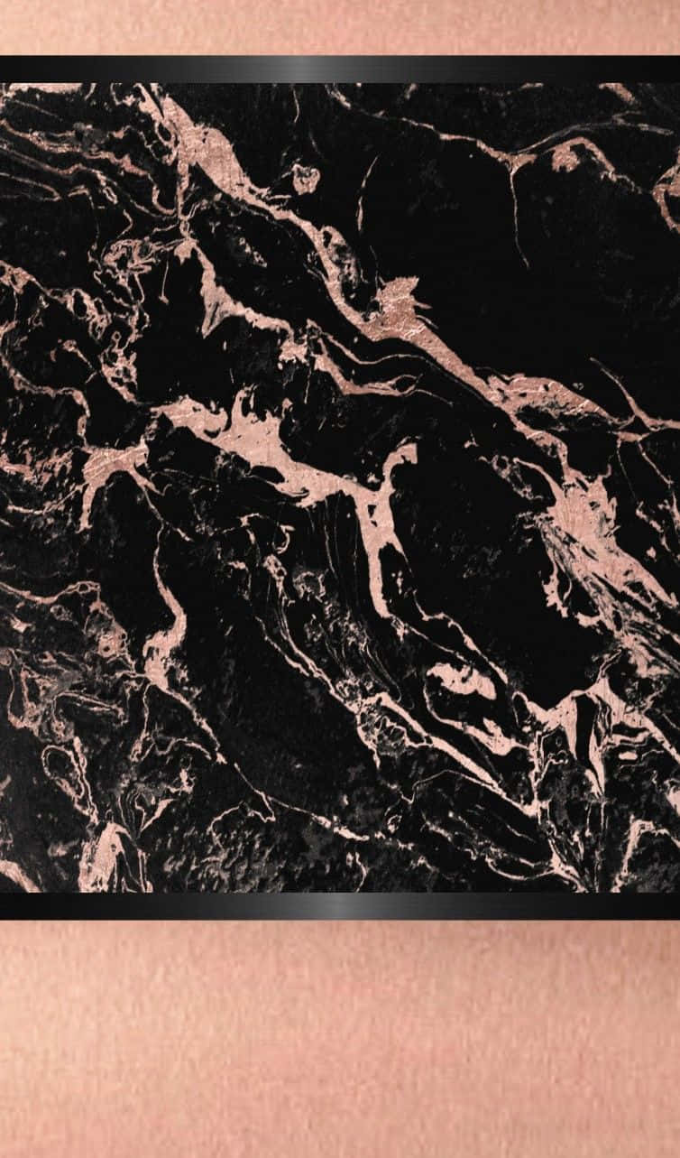 A Black Marble Wall Mounted On A Wall Background