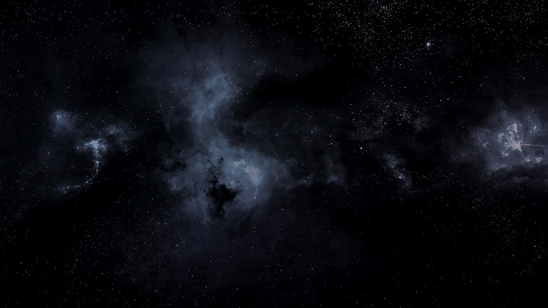 A Black Space With Stars And Clouds Background