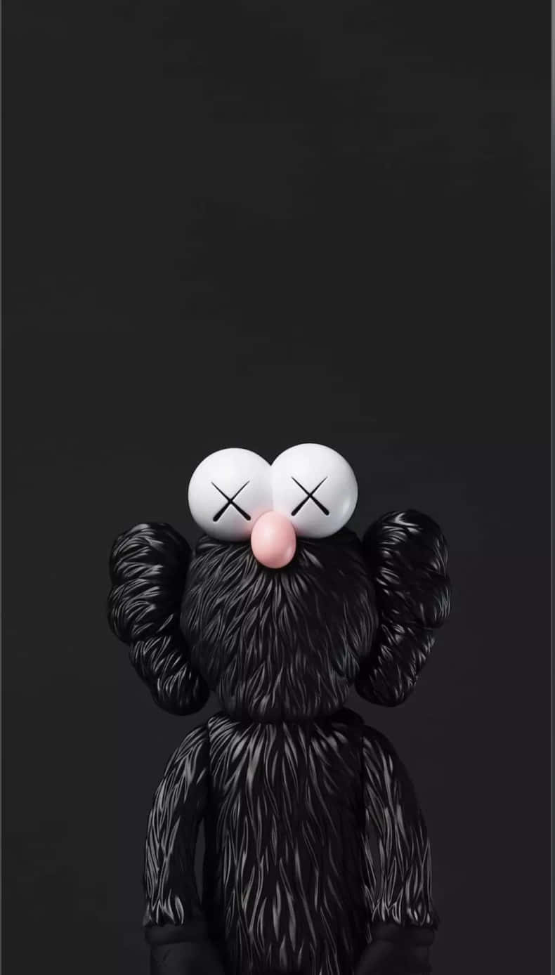 A Black Stuffed Animal With A Black Face