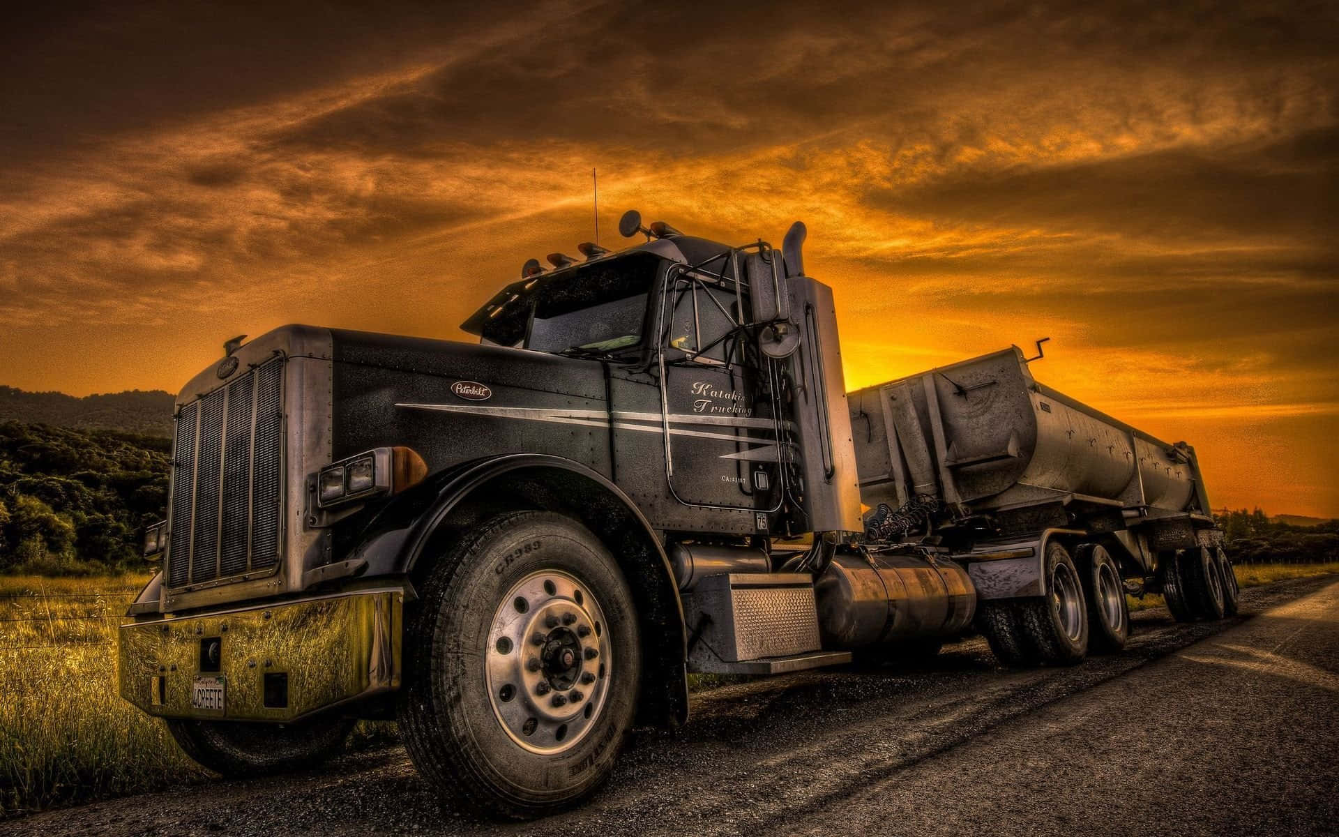 A Black Truck Background