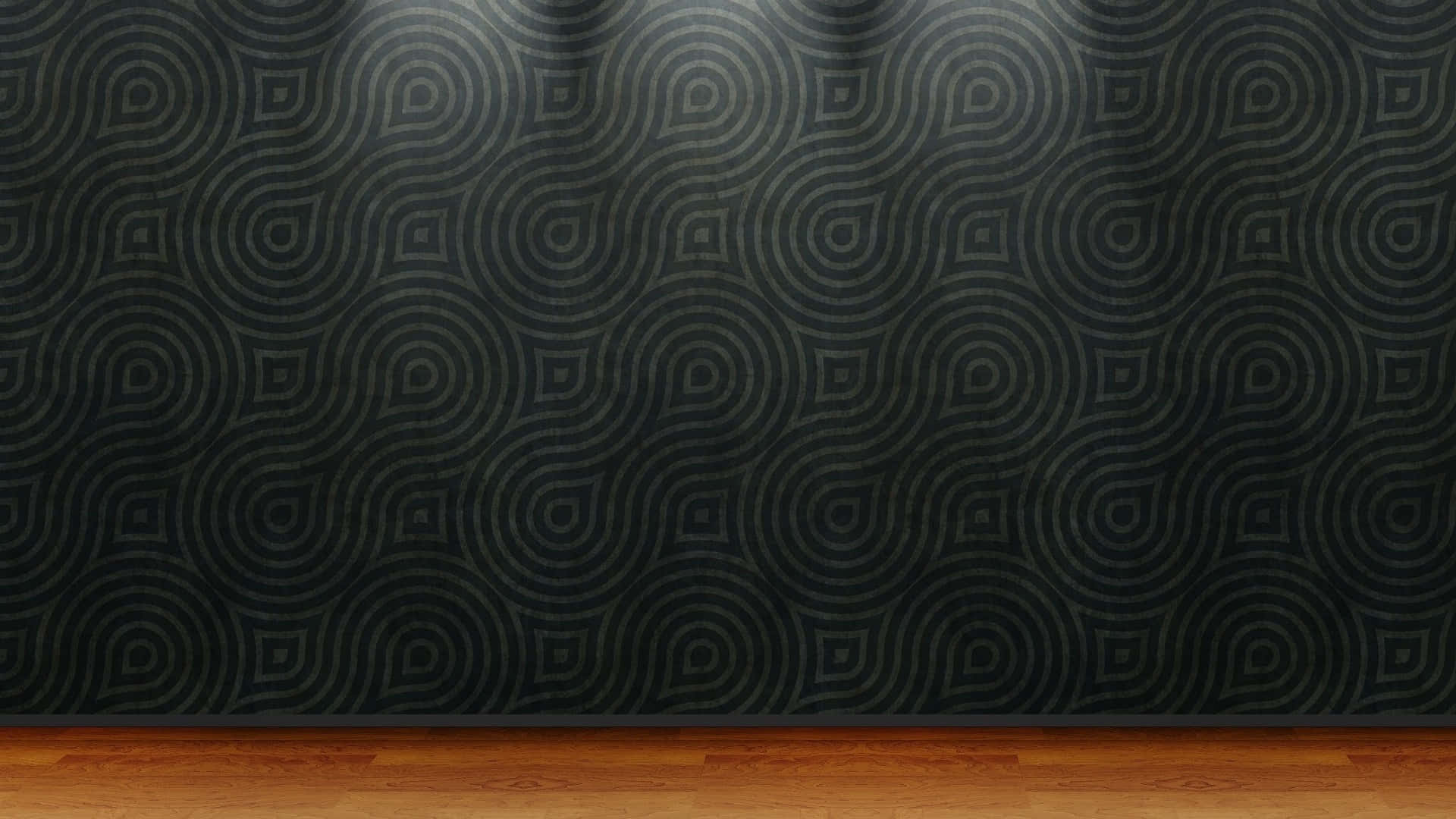 A Black Wallpaper With A Wooden Floor And Spotlights Background