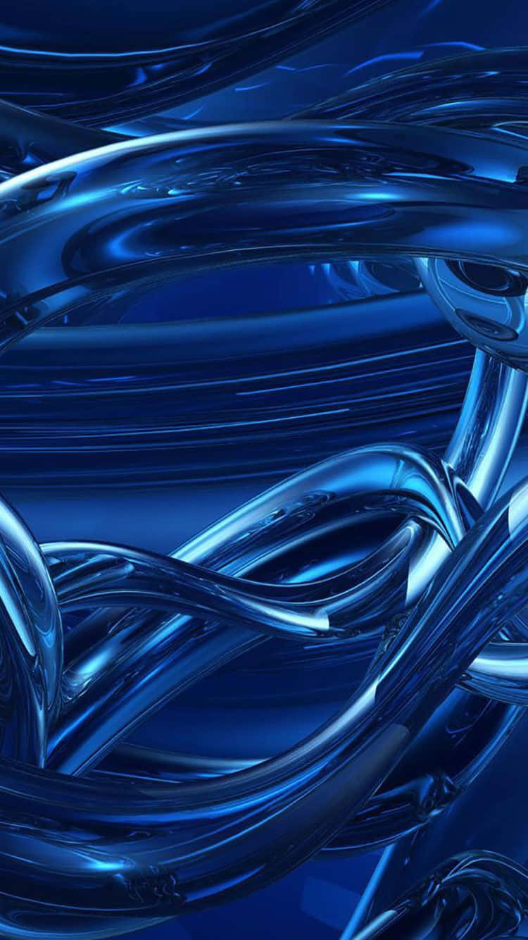 A Blue Abstract Background With A Lot Of Curves Background