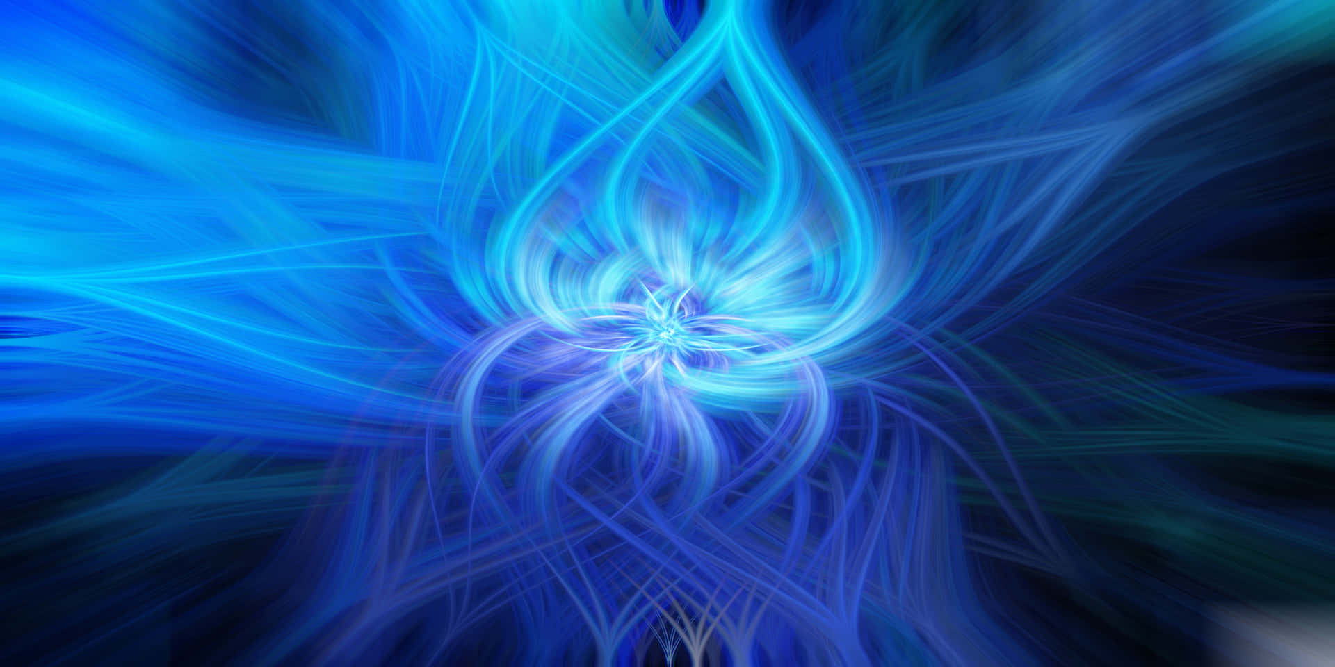 A Blue Abstract Flower With A Black Background Background