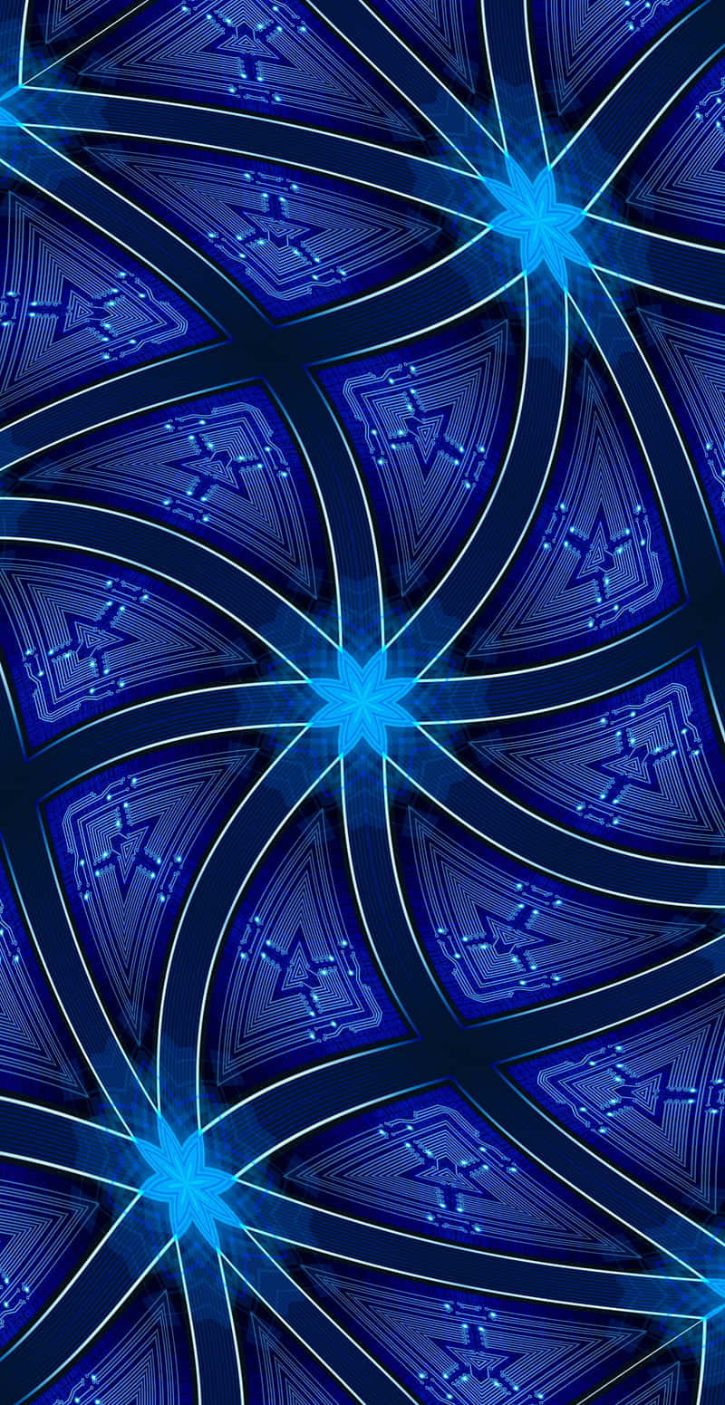 A Blue Abstract Pattern With Blue Lines Background