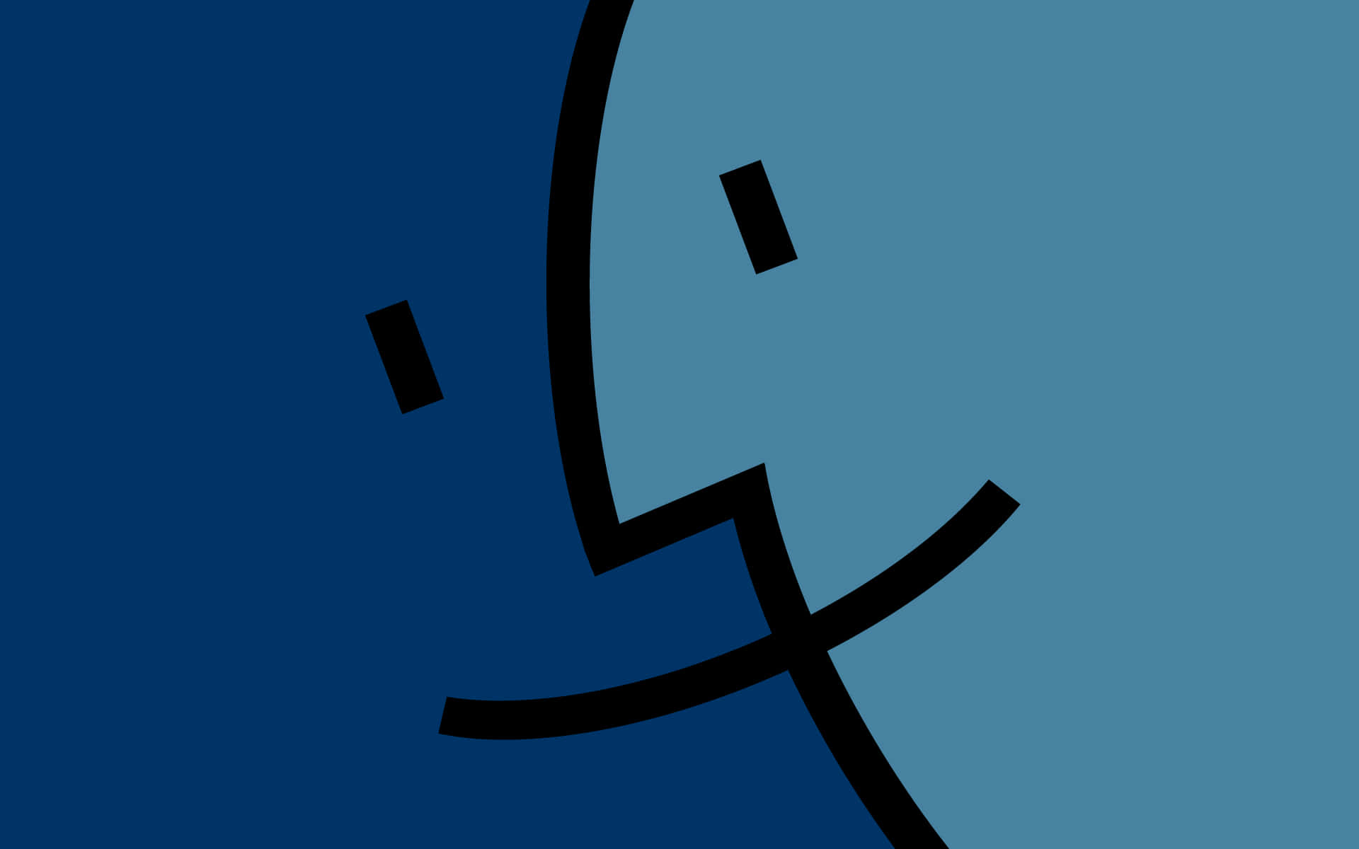 A Blue And Black Face With A Smile Background