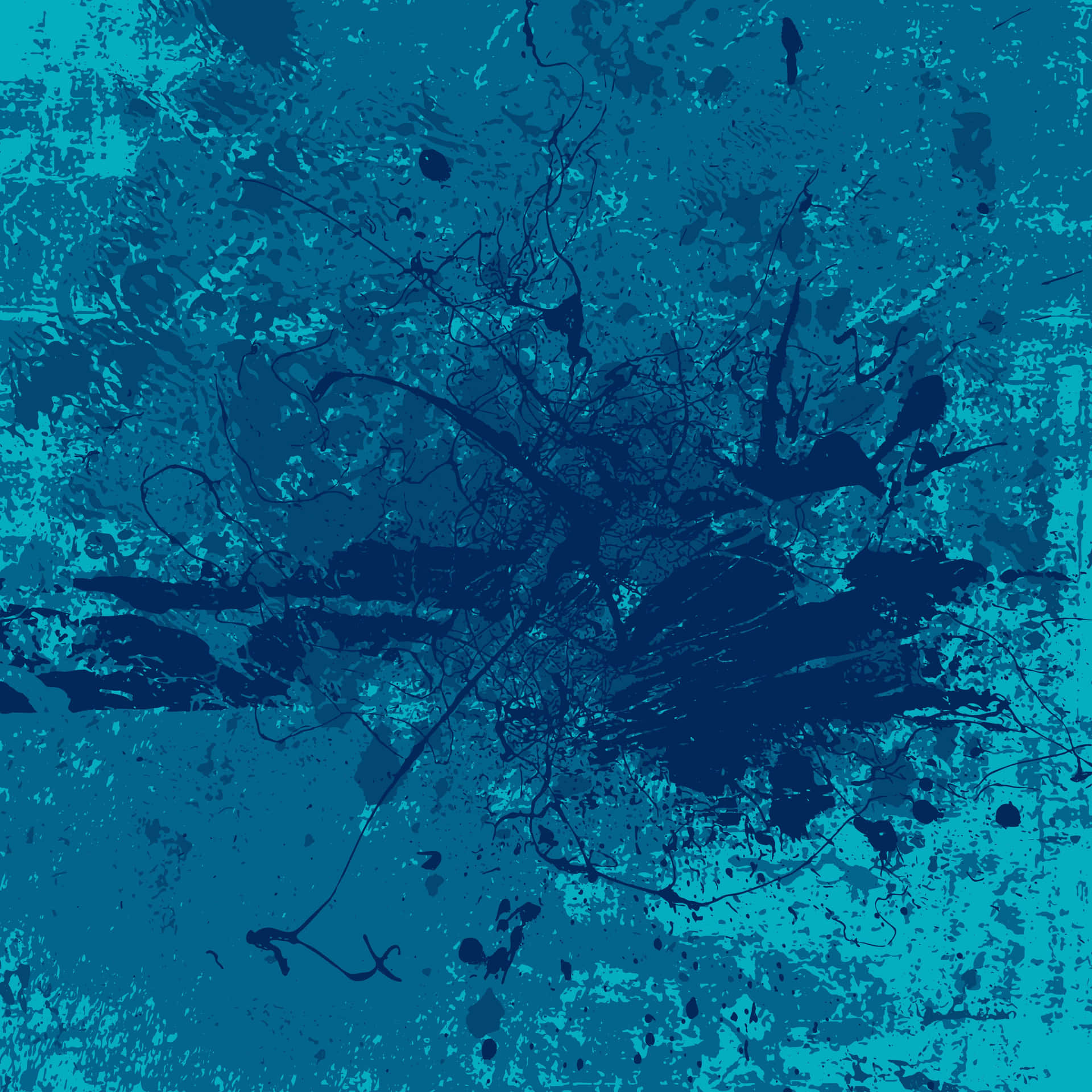 A Blue And Black Grunge Background With Splatters Background