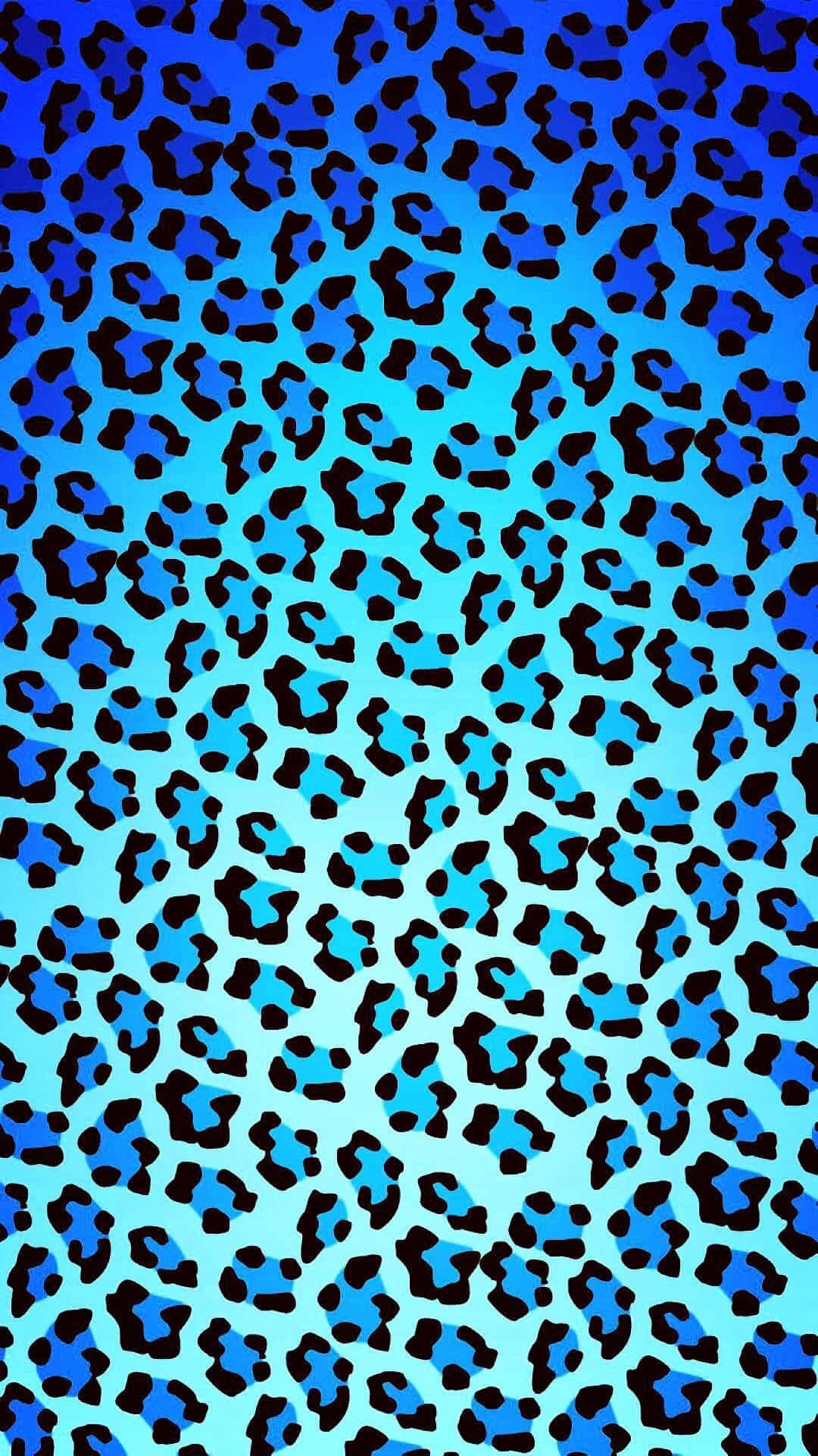 A Blue And Black Leopard Print Background Background