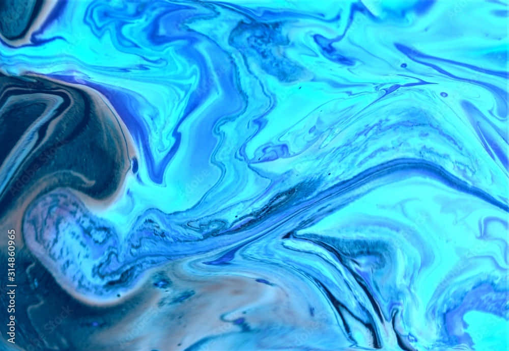 A Blue And Black Liquid With Swirls Background