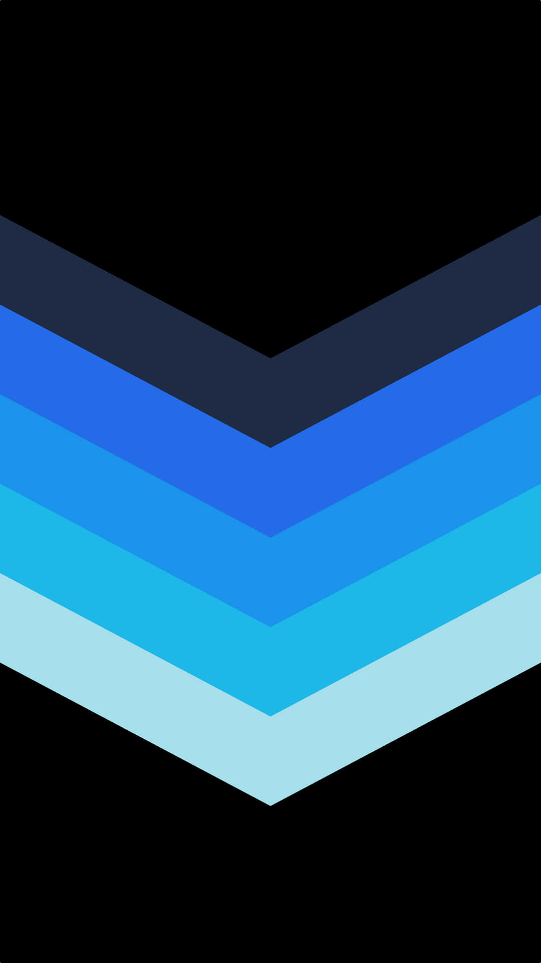 A Blue And Blue Chevron Icon On A Black Background Background