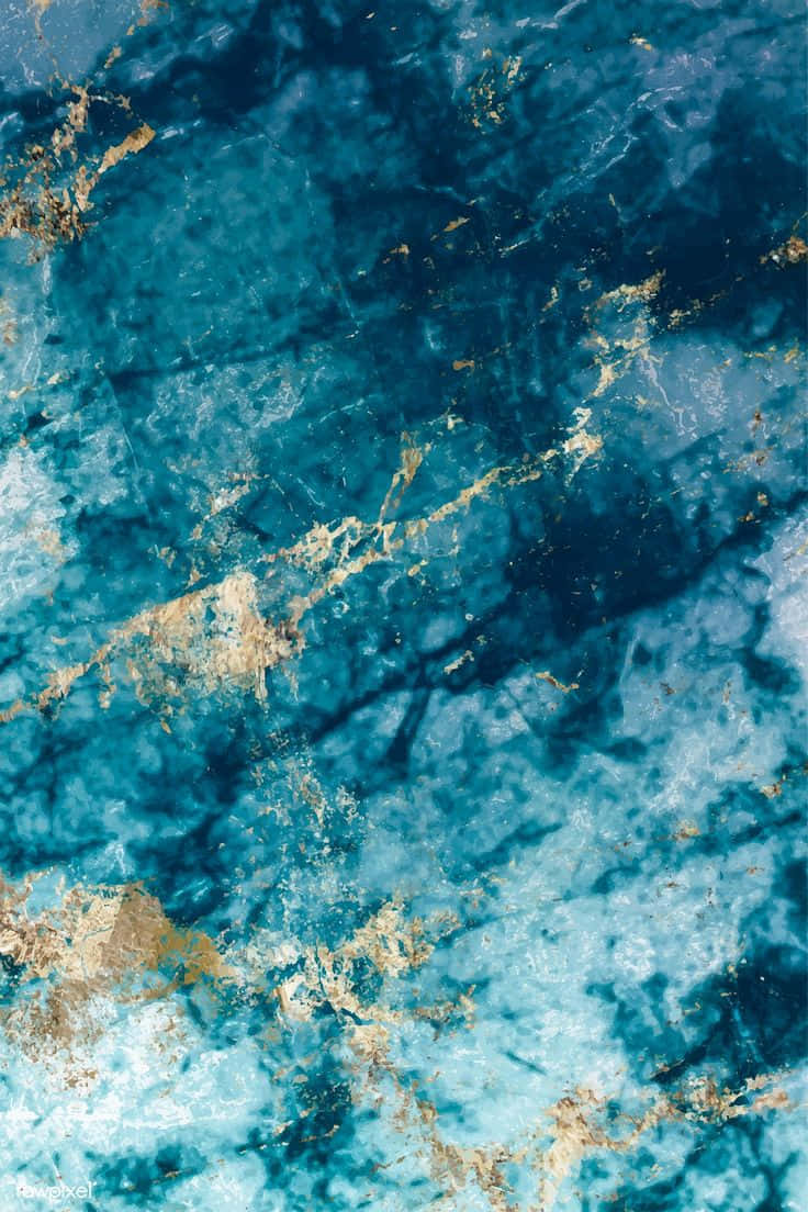 A Blue And Gold Marble Background