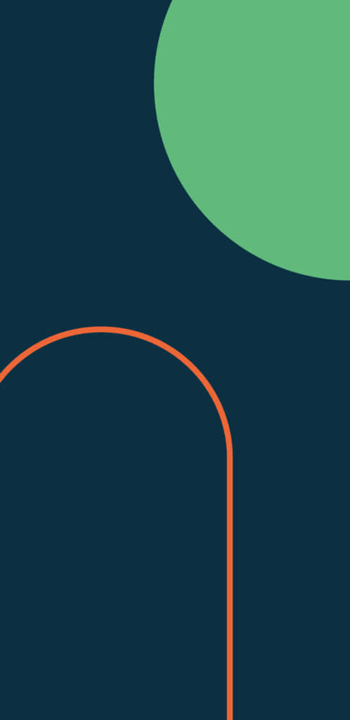 A Blue And Green Circle With A Green And Orange Circle Background