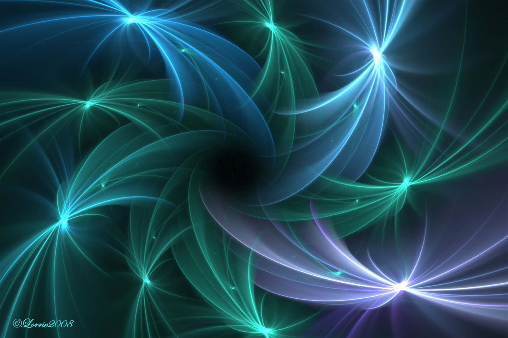 A Blue And Green Swirling Pattern Background