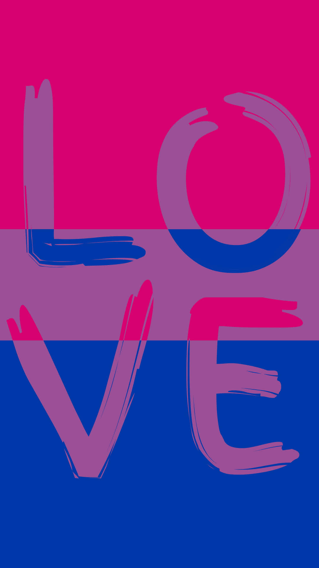 A Blue And Pink Background With The Word Love Background