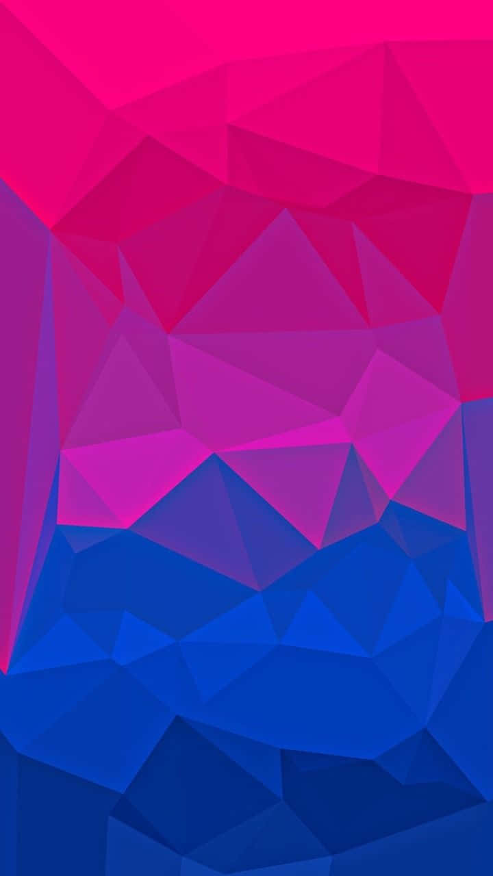 A Blue And Pink Background With Triangles Background