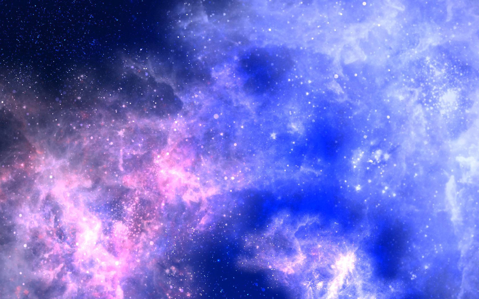 A Blue And Pink Space With Nebulas