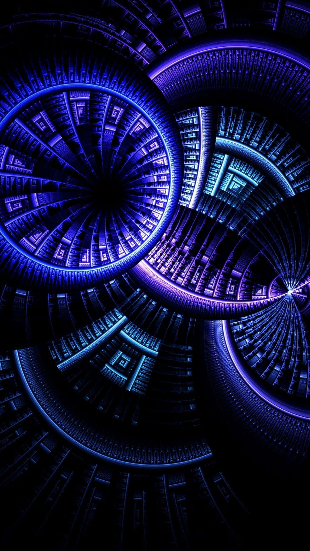 A Blue And Purple Abstract Background With A Spiral Design