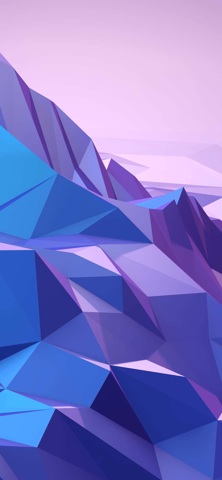 A Blue And Purple Abstract Landscape With Low Polygons Background