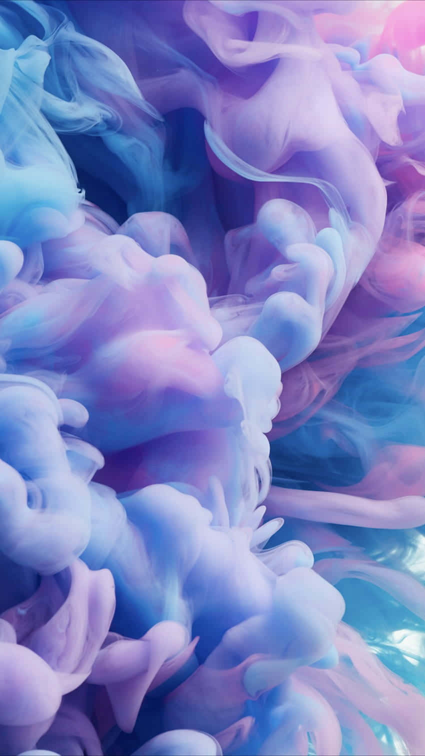 A Blue And Purple Liquid Is Floating In The Water Background