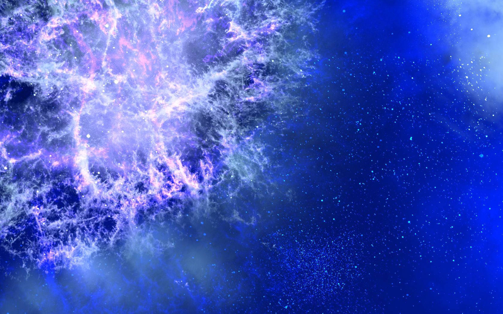 A Blue And Purple Space With A Nebula