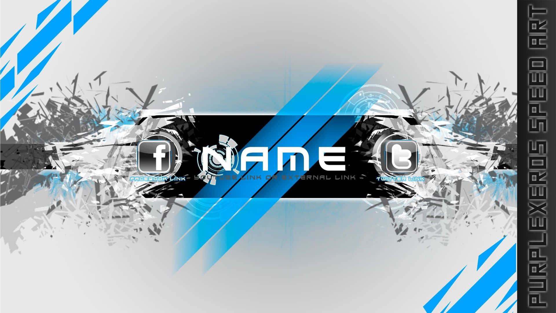 A Blue And White Background With A Name On It Background