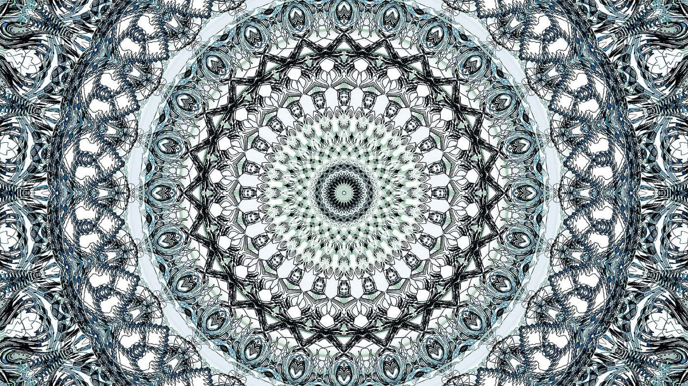 A Blue And White Circular Pattern Background