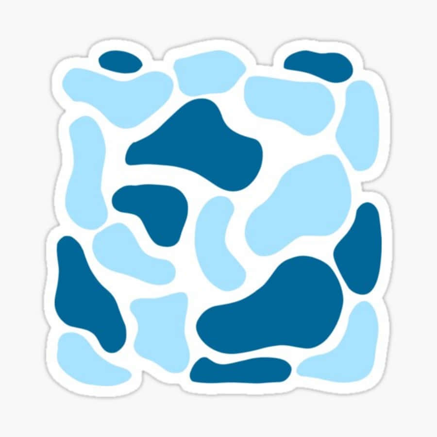 A Blue And White Pattern Sticker Background