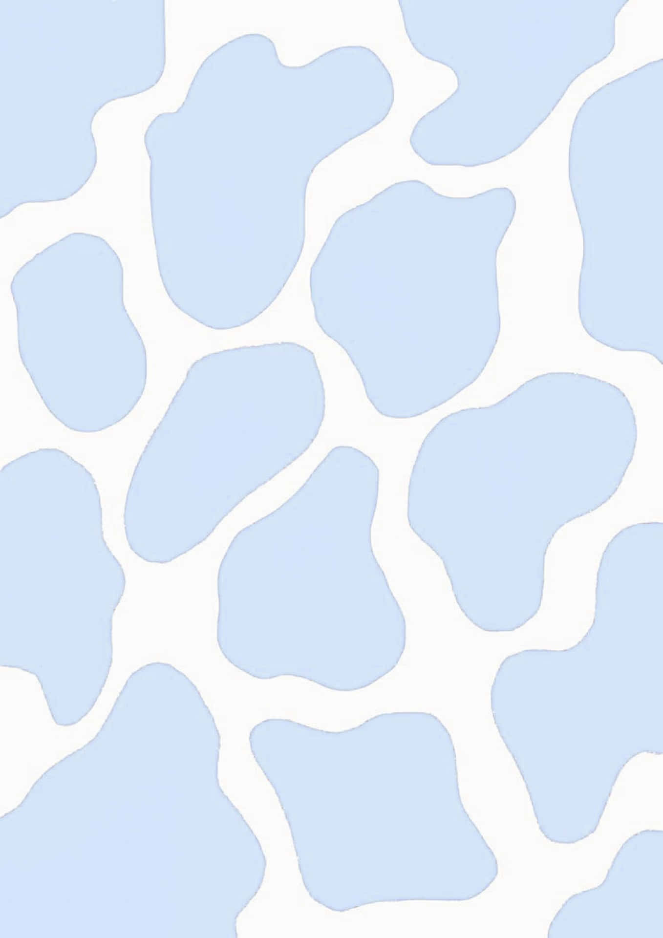 A Blue And White Pattern With A Cow Print Background