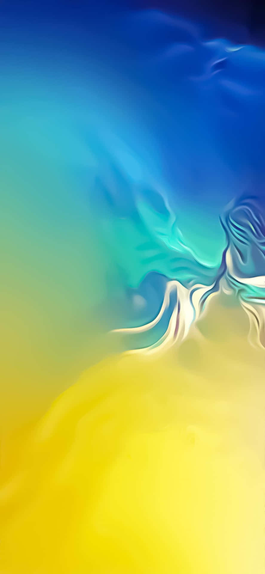 A Blue And Yellow Background With A Blue And Yellow Wave Background