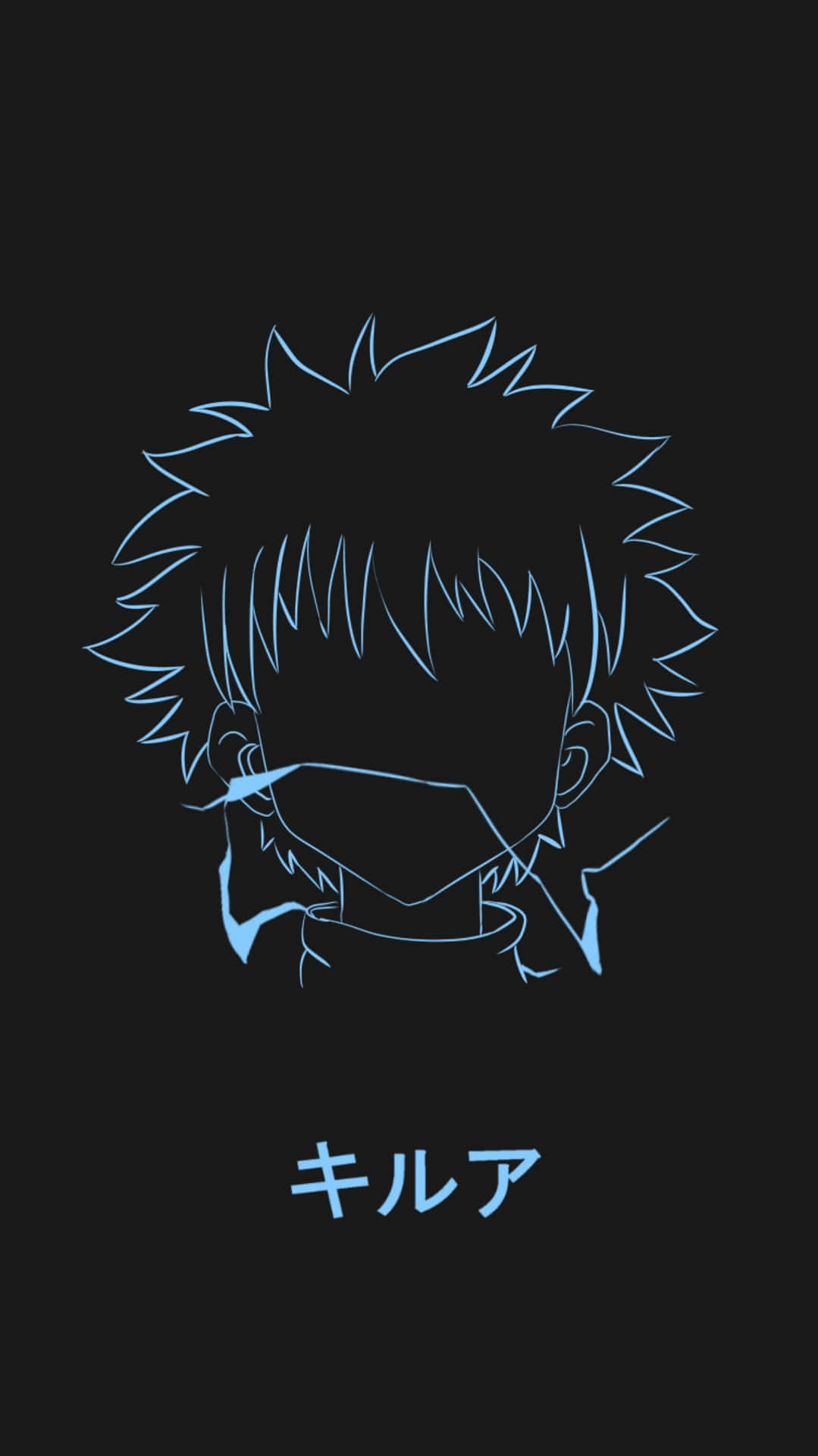 A Blue Anime Character With A Blue Face Background