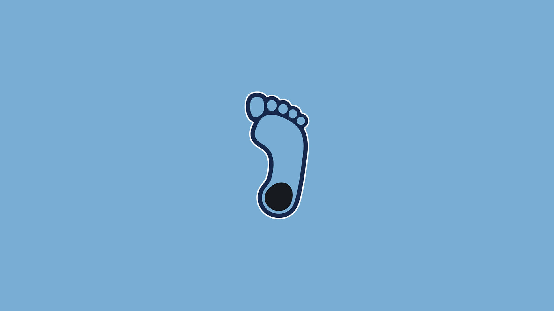 A Blue Background With A Foot On It Background